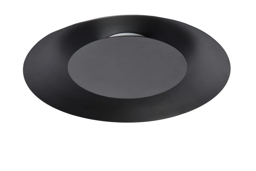 Lucide FOSKAL - Plafonnière - Ø 34,5 cm - LED - 1x12W 2700K - Zwart - uitgezet